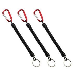 Climbing Button Carabiner Anti-Lost Spring Rope Outdoor Mountaineering Lost Rope Lure Fishing Gear Fishing Accessories Fishing R