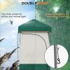 Outsunny Portable Shower Tent, Privacy Shelter, Camping Dressing Changing Tent Room with Solar Shower Bag, Floor and Carrying Bag, Green