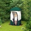 Outsunny Portable Shower Tent, Privacy Shelter, Camping Dressing Changing Tent Room with Solar Shower Bag, Floor and Carrying Bag, Green