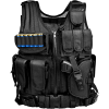 Tactical Vest for Men with Detachable Belt and Subcompact/Compact/Standard Holster for Pistol - Perfect for Airsoft and Military Training