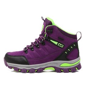 Waterproof Hiking Shoes (Color: Purple)