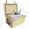 Khaki color ice cooler box 65QT camping ice chest beer box outdoor fishing cooler