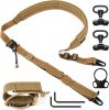 QD Sling 2 Point Sling Quick Adjust Gun Sling with HK Hook Soft Shoulder Pad Sling, Rifle Sling for Hunting Tactical Strap