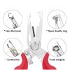 Luya Pliers Stainless Steel Curved Mouth Fish Line Scissors Multi-functional Clip Fish Line Sub Ring Opening Fishing Tools